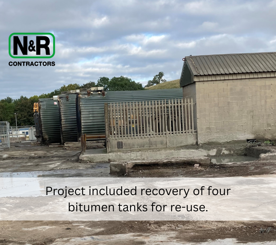 Project Included Recovery Of Four Bitumen Tanks For Re Use. (1)